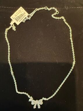 Childs First Caviar Bow Necklace from Lagos